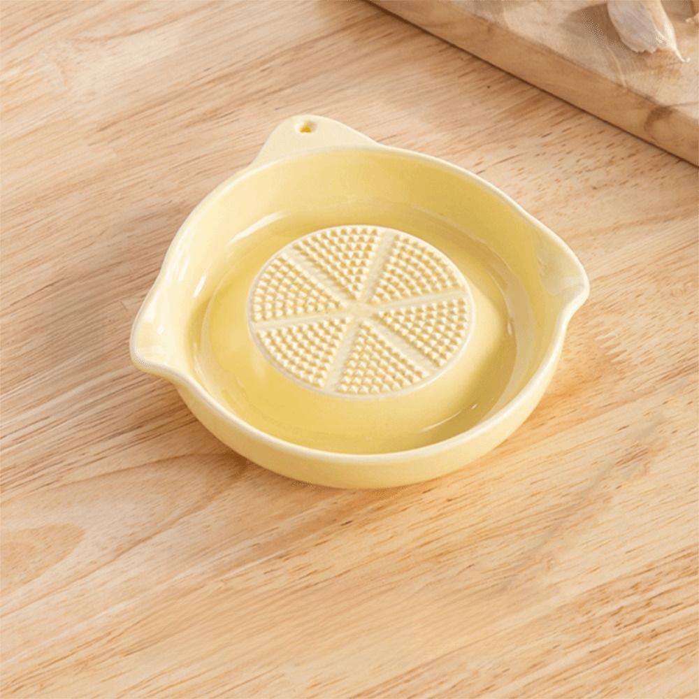 Flow Guide Port Ceramic Ginger Grater Round Porcelain Carrot Grinding Dish  Wasabi Grinding