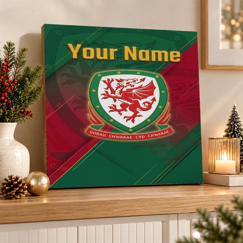 Wales Rugby Custom Name Text 5D Diamond Painting Kit DIY Full Drill Diamond Art Decoration