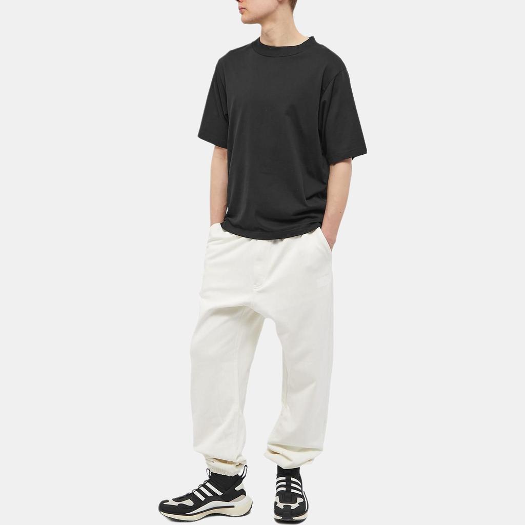 Y-3 Solid Color Drawstring Cuffed Casual Pants Men Bottoms White IL1785