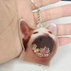 Fashion Greedy Cat Shaker Pendant Keychain Simple Purse Bag Pendant Car Keyring