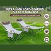 Reclining Camping Chair with Headrest Folding Lounge Chair with Adjustable Backrest Lightweight Camping Chairs for Outdoor