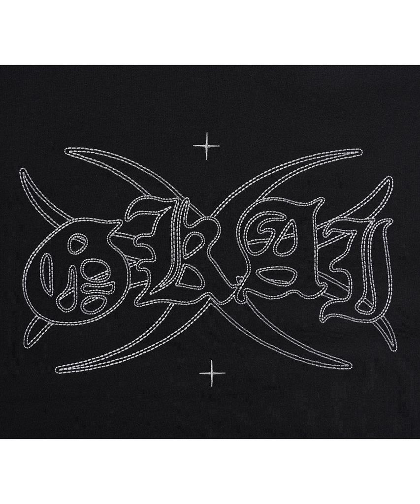 GAKKAI UNIONS Cutoff Stitch Short Sleeve T-Shirt Black