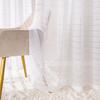 424088 Cortina Lista Blanca Lisa con Corte 140X250 Cm