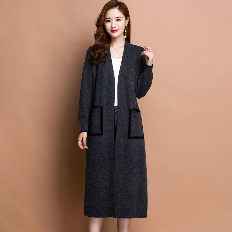 Women's Plus Size Long Knit Cardigan Shawl - Fashionable Autumn/Winter Outerwear