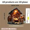 2D Acrylic Virgin Mary Statue Jesus Nativity Scene Figures Classic Exquisite Religious Decoration Christmas Desktop Home Decors