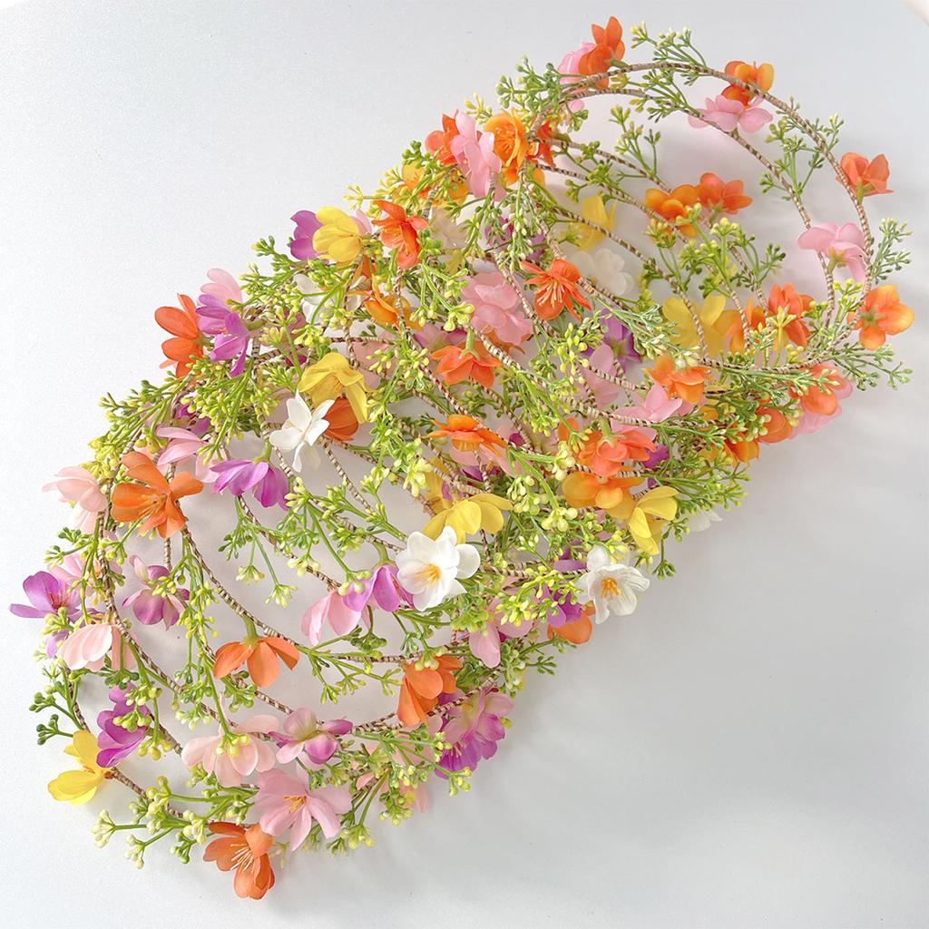 Tiara de Flores Rústica Elegante para Mulheres Acessórios de Cabelo Postiços para Festas ao Ar Livre e Ocasião Romântica
