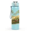 1PC Small Trees On Green Meadow Hill Print 750ml Color Plastic Sports Water Bottle Leakproof Flip Straw Lid Suitable for Sports Office Home Use