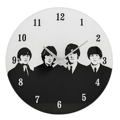 Hometime Iconic Collection Glass Wall Clock 30cm The 60's Rock Band