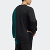 Adidas Originals Logo Print Colorblock Asymmetrical Hem Sweatshirt Men Tops Black HC0379