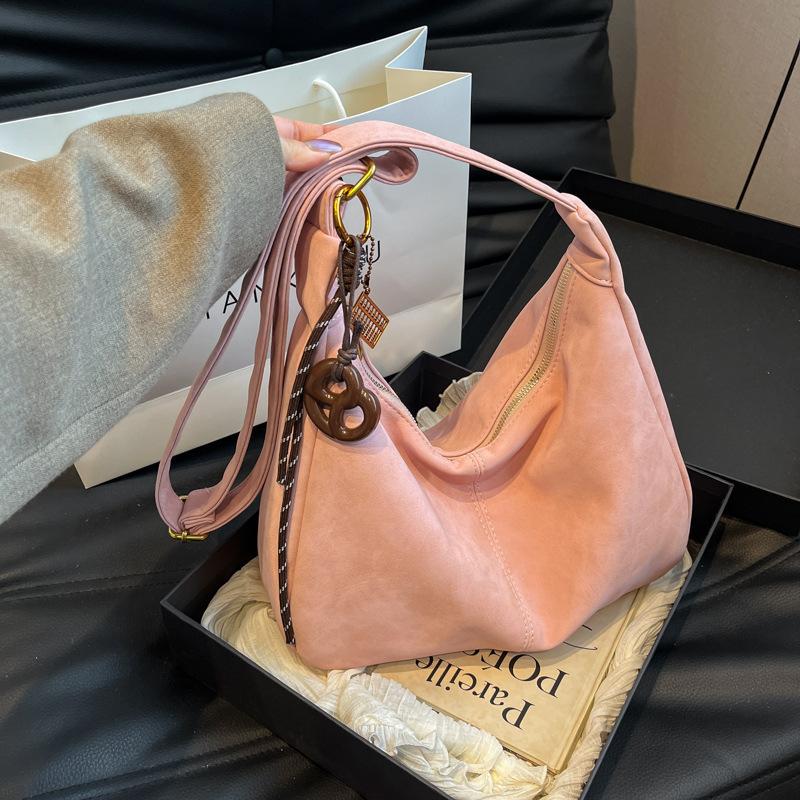 

Ретро Повседневная замшевая сумка через плечо для женщин Новая осенне-зимняя модная сумка через плечо большой вместимости Сумка-тоут