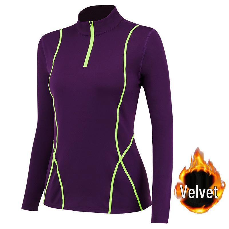 

Женский флисовый свитшот для йоги на молнии до середины груди XX-Large фиолетовый