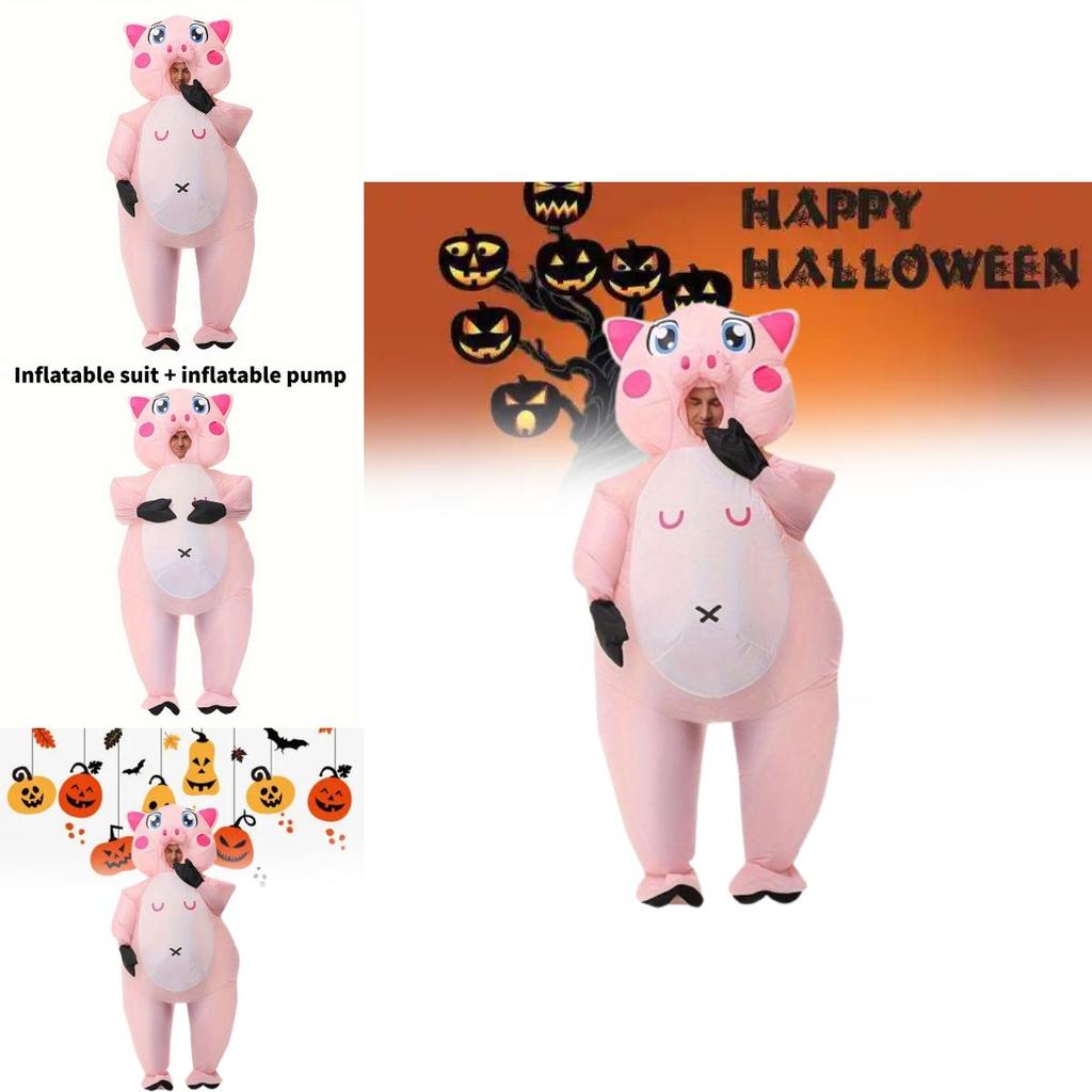 Inflatable Pig Costume For Stage Performance And Party Events With Durable Fabric For Adults And Kids