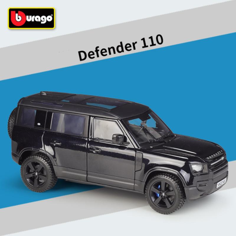 

Bburago 1:24 Land Rover Defender 110 SUV Alloy Car Model Diecast Metal Off-road Vehicles Car Model High Simulation Kids Toy Gift чёрный