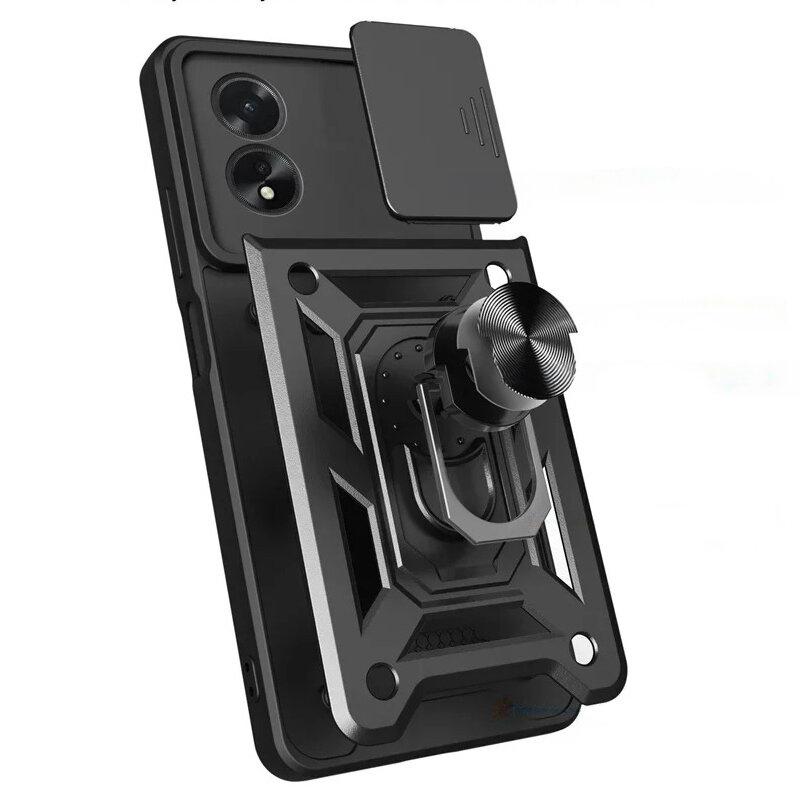 Armored Case for Oppo A60, CamShield Slide, Black