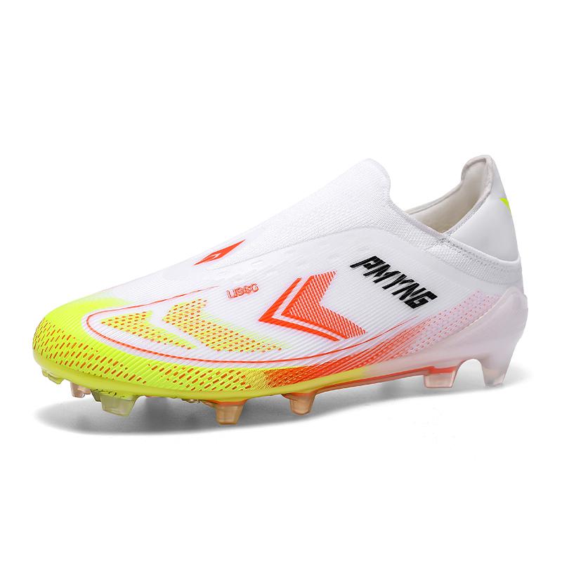 

Newly launched laceless football shoes for both men and women, anti-slip and shock-absorbing, specially designed for artificial 38 жовтий