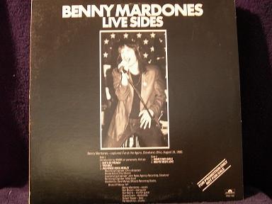 

12inch Record BENNY MARDONES - Live Sides PRO138 POLYDOR 1980 US Rock Used