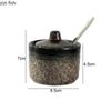 Retro Ceramic Seasoning Jars Salt and Pepper Shakers Kitchen Spice Tools Spice Organizer Jars Seasoning Box Kitchen Accessories