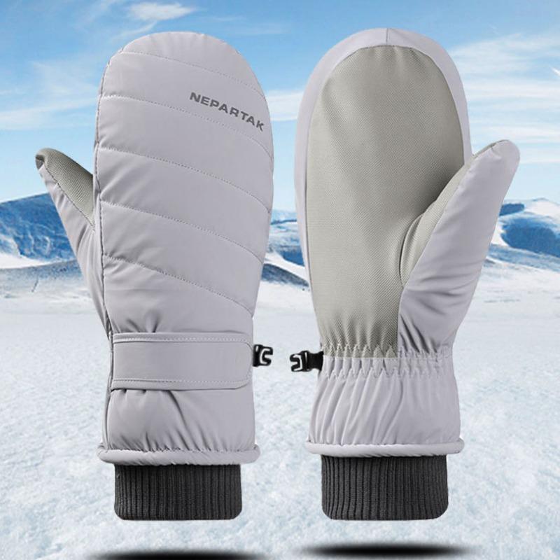 

Зимние перчатки женские лыжи сноуборд может сенсорный экран водонепроницаемые лыжные варежки термо флисовые перчатки для снегоходов варежки серый
