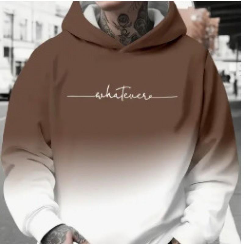 3D Digital Print Hooded Sweatshirt Men Loose Fit Casual Wear