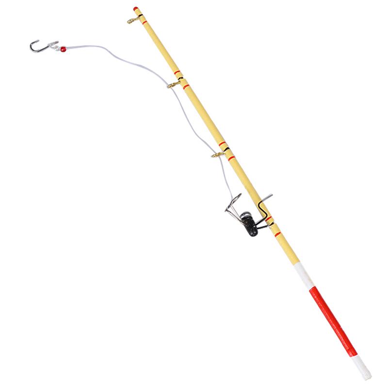 1Pc 1:12 Dollhouse Miniature Fishing Tool Model Toy Dolls House Fishing Rod Pole