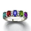Bright Green Cubic Zirconia Ring Female Engagement Party Jewelry Noble Lady Fashion Wedding Ceremony Accessories Gift