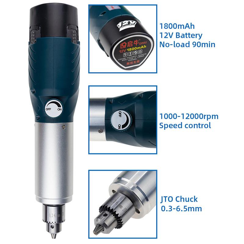 12000 U/min Kabelloser Tragbarer Mini-Bohrer Wiederaufladbarer Elektrischer Holzbearbeitungs-Gravierstift Stufenlose Geschwindigkeitsregelung DIY-Gravierer