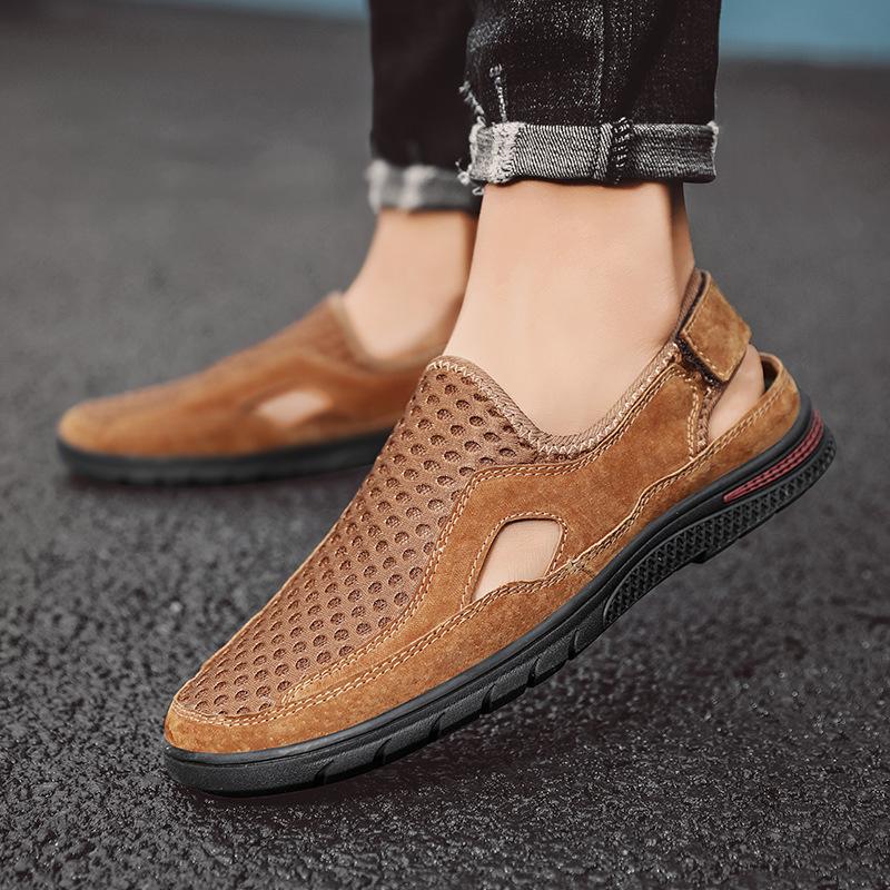 Hollow Sandals Men  Summer Outdoor Leisure Shoes Men Comfortable Footwear Business Platform Sandals