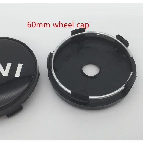4pcs 56mm 60mm forMINI Car Emblem Wheel Hub Center Cap Badge Covers Sticker Decal Styling Accessories