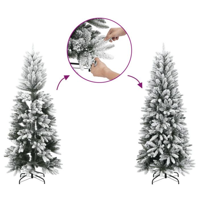 VidaXL Sapin de Noël artificiel avec neige floquée 120 cm PVC et PE345188