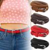 Casual Business Waist Belt Luxury Design Thin Waistband Trendy Suede Leather Belt  For Women