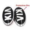 AABJB1 For KIA K2 K3 KX3 K4 K5 Cerato Forte Auto Grille Front Trunk Tailgate Emblem ABS Alloy Chrome Sticker Exterior Modification