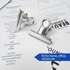 30 Pack Small Bull Clips 1.22 Inch Mini Metal Hinge Clips Binder Paper Hinge Clip for Office, Home, School, Shops, Silver, 31mm