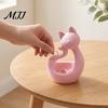 Entryway Key Storage Cat Shape 3D Printed Tray, Matte Finish Decorative Desktop PLA Material Trinket Tray Durable Ornament for Bedroom Dressing Table