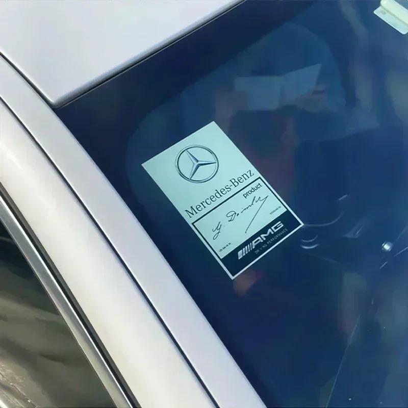 JVC4   Car Front Windshield Static Sticker Waterproof Static Decal For Mercedes Benz AMG A B C E S V Class A180 CLK CLA GLE W212 C200