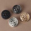 10pcs Beautiful Hollow Flower Shank Buttons High Quality Full Metal Round Buttons Woman Clothes Accessories