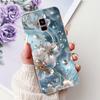 Phone Case For Samsung Galaxy A8+ (2018) SM-A730F / A8 (2018) SM-A530F Elegant Floral Butterfly Soft Silicone TPU Cases