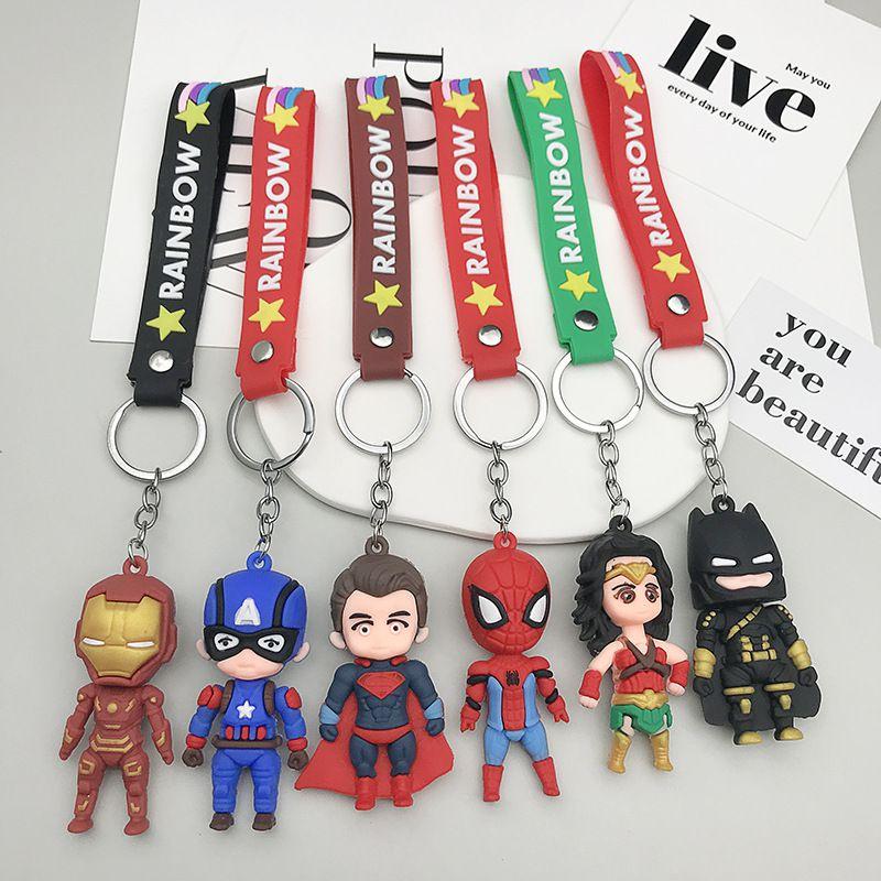 The Avengers Keychain Decorate Your Accessories With Iron Man Spiderman And Captain America Figures