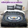 Manchester City Fotbalový Vzor Povlečení, Sada Přikrývky Povlak na Přikrývku Povlak na Polštář Domov Narozeninový Dárek (1*povlak na přikrývku+2*povlak na polštář, bez výplně)