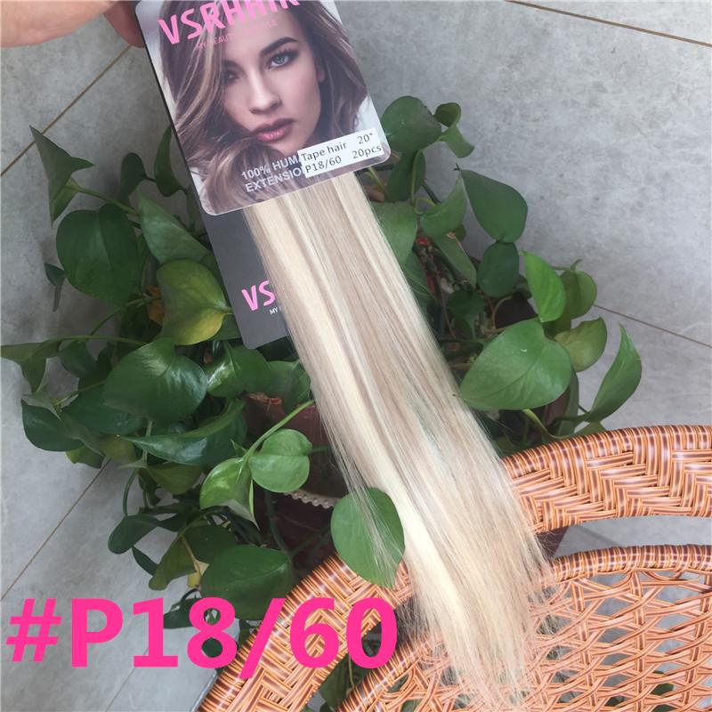 VSR POP PU Super Tape In Human Hair Extension Blonde Piano Color US Strong Adhesive Tape Hair Extensions For Salon