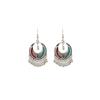 Ethnic Style Miao Silver Fringed Earrings, Tourist Attractions Yunnan Vacation Accessories Retro Literary Metal Bells Ear Hooks