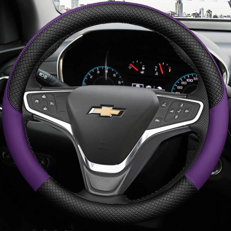 gjfp7 Microfiber Leather Car Steering Wheel Cover Non-slip breathable For Chevrolet Malibu XL 2015-2019 Equinox 2017-2019