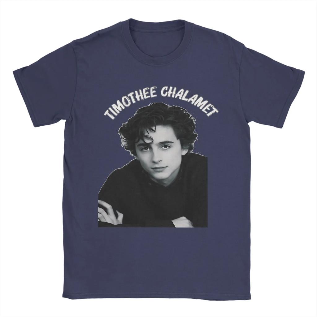 Timothee Chalamet American Actor T Shirt Summer Fashion T Shirts Men Cotton Crewneck Plus Size Tees Short Sleeve Vintage Tshirt