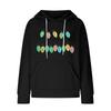 Women's Fashion Loose Hooded Pullover Long Sleeve Plaid Sweatshirt With Drawstring, Drop Shoulder, Pocket, Christmas Print Top