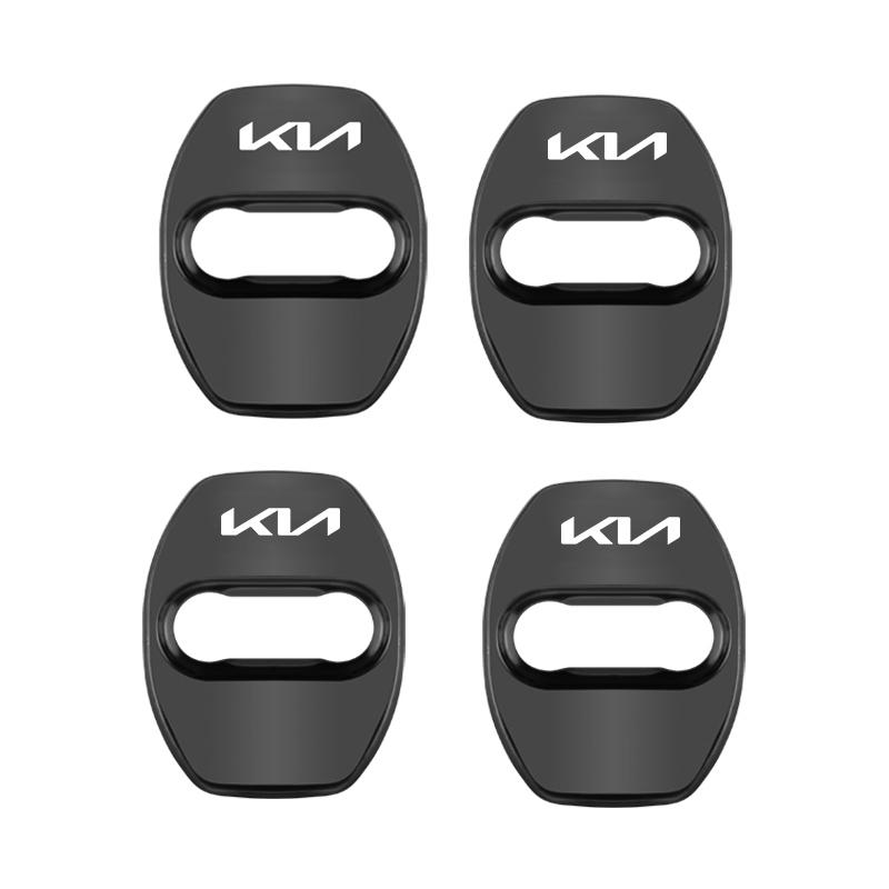Cqgntp1 4Pcs Car Door Lock Cover Stainless Steel Protection Accessories For Kia GT-Line Sportage Ceed Rio Picanto Sorento Soul Cerato