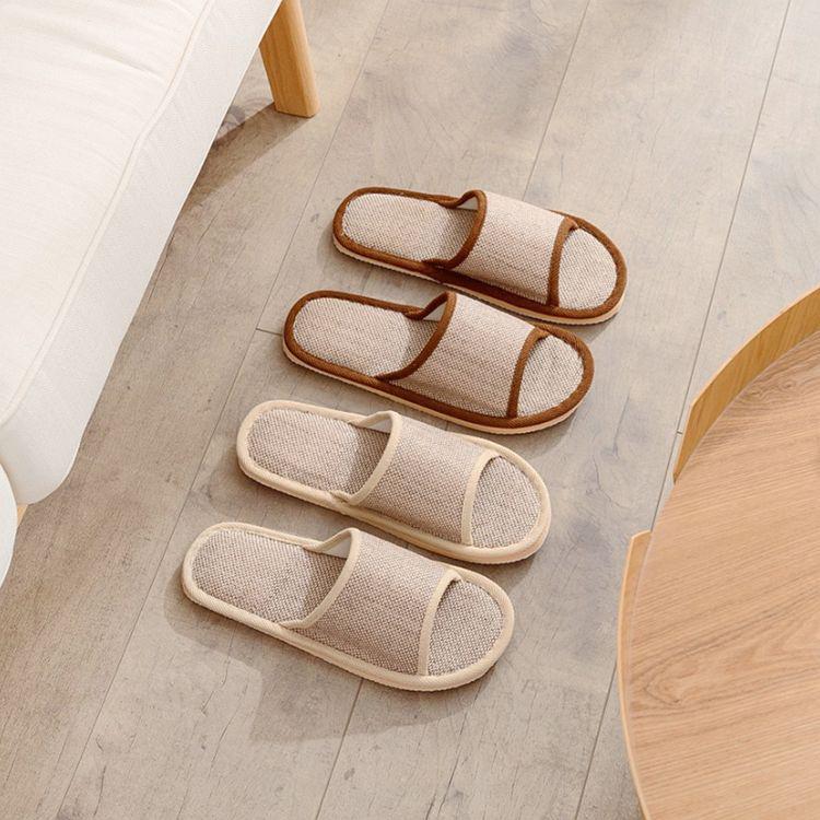 Cotton Linen Indoor Slippers with EVA Foam Sole - Comfortable, Lightweight, Four Seasons Wear