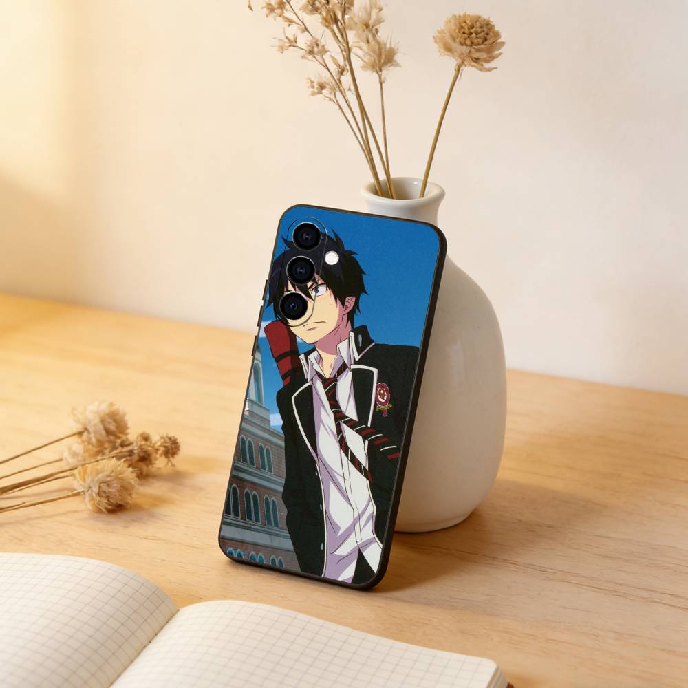 

Blue Exorcist Rin Okumura Phone Case Black Silicone Soft For Samsung Galaxy A73,A72,A71,A70,A53,A52,A51 Samsung a72