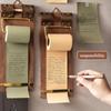 Tear-Off Roll-Up Sticky Note Board Retro Wooden Memo Clipboards  Office Accessories