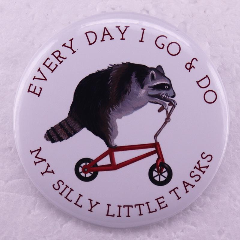 Daily Task Tinplate Badge Pin