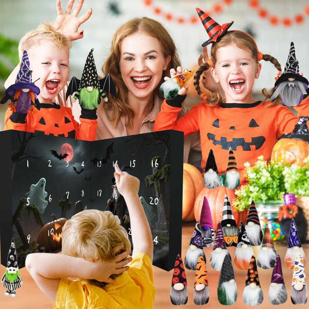 Halloween Countdown Calendar 24 Days Countdown To Halloween Ornament Collectible Doll Pendant Holiday Decorations For Girls