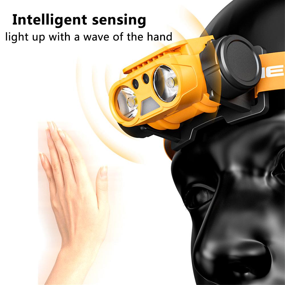 Powerful LED Rechargeable Headlamp 1500 lumens Rotating Aluminum LED Waterproof Head Flashlight for Outdoor,Camping,Fishing